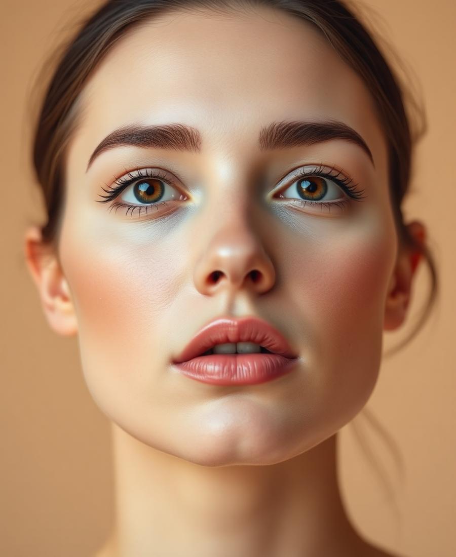 Paciente após preenchimento labial com resultado natural